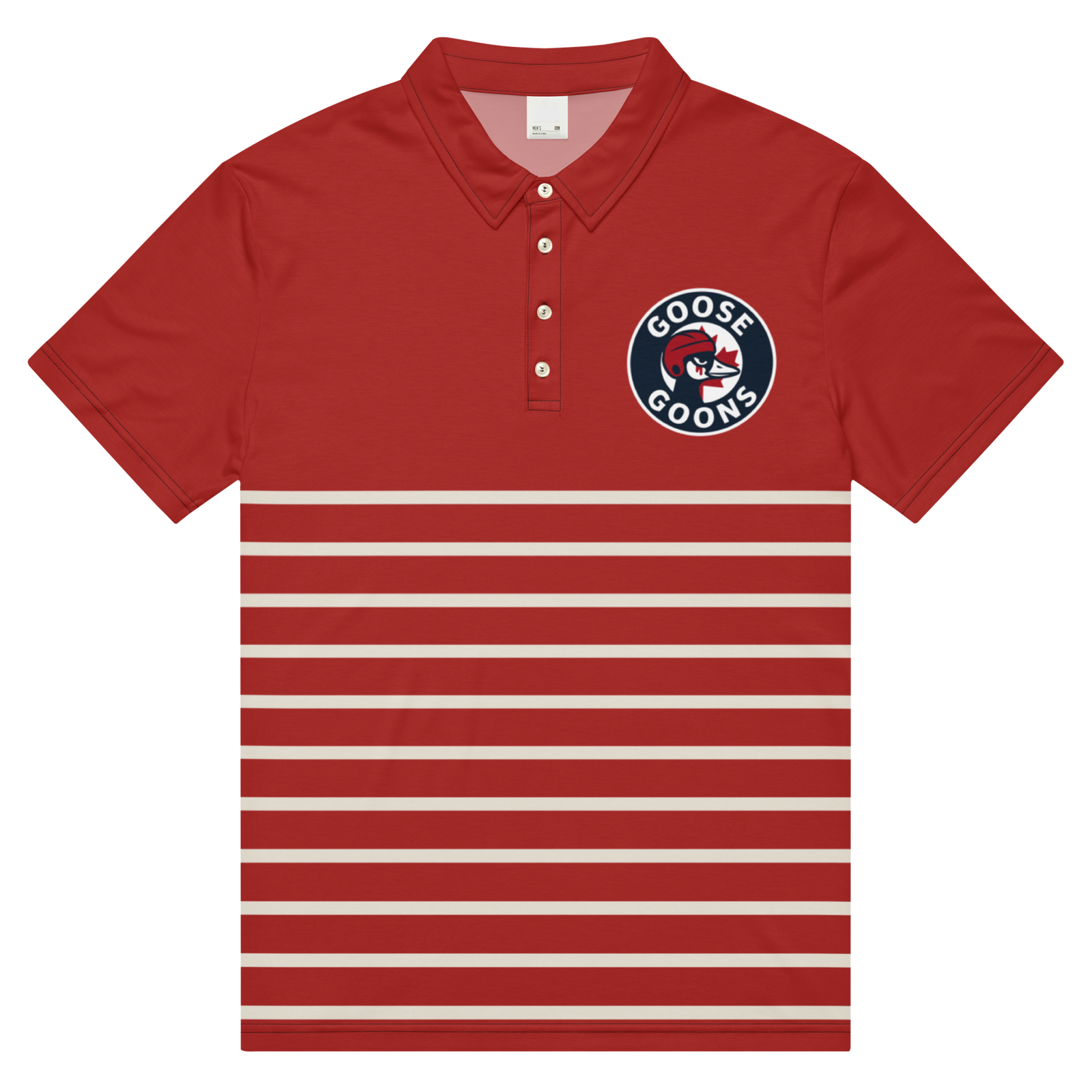 Red Men’s Polo Shirt Goose Goons