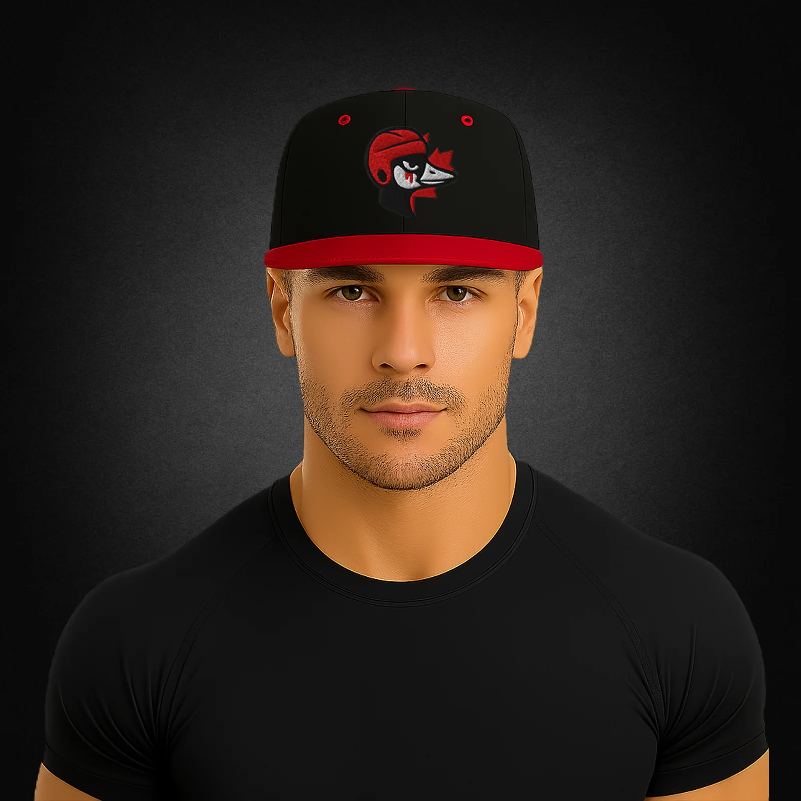 Black and Red Goose Goons Cap