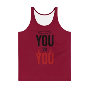 Maroon Face the Split Tank Top