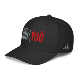 Face the Split” Embroidered Snapback Hat — Black