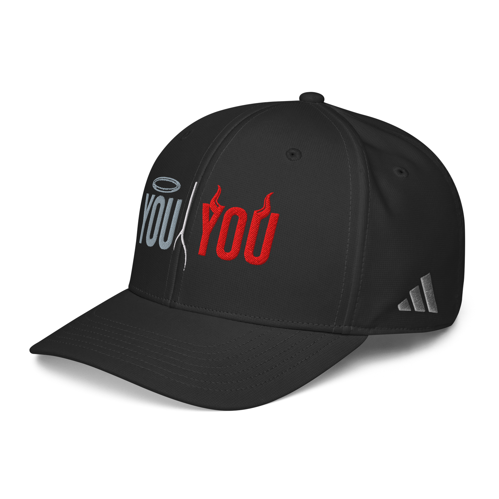 Face the Split” Embroidered Snapback Hat — Black