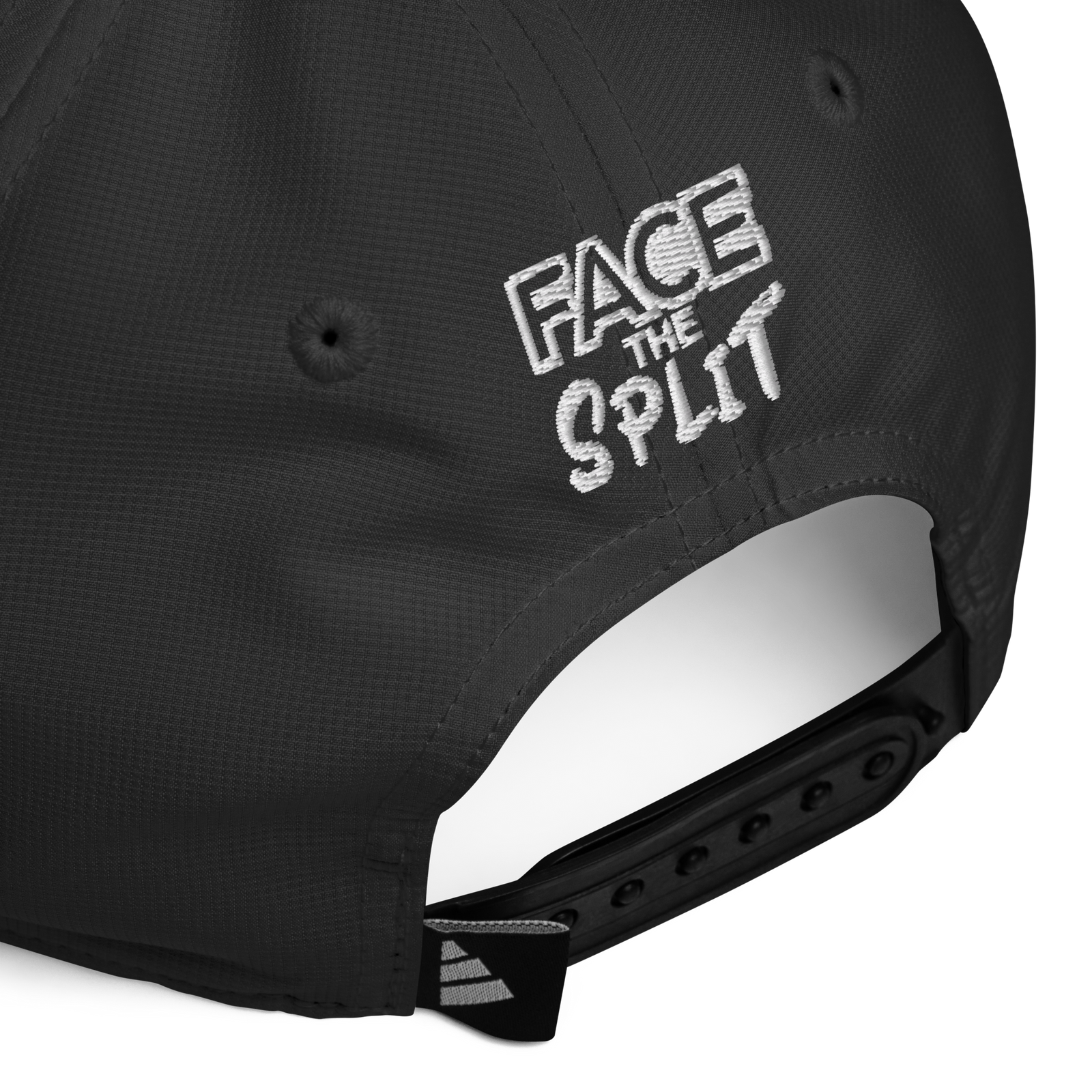 Face the Split” Embroidered Snapback Hat — Black - Image 2