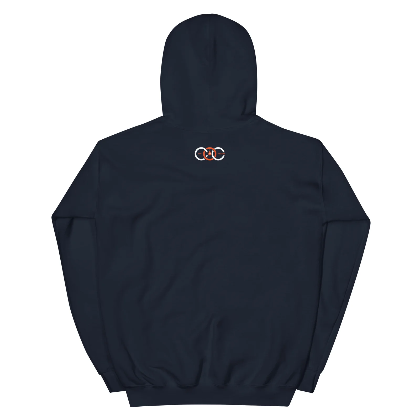 City of Champs Overcome Hoodie – Navy Blue - Image 3
