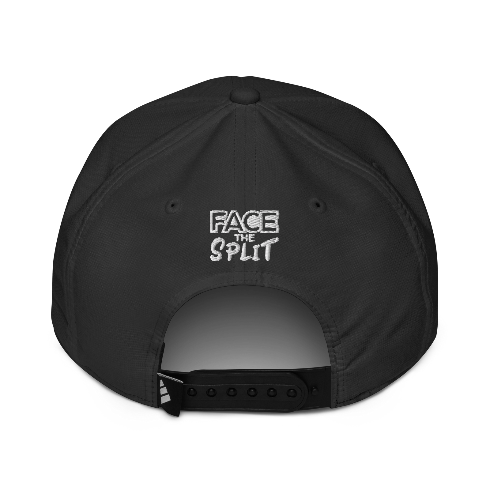 Face the Split” Embroidered Snapback Hat — Black - Image 4